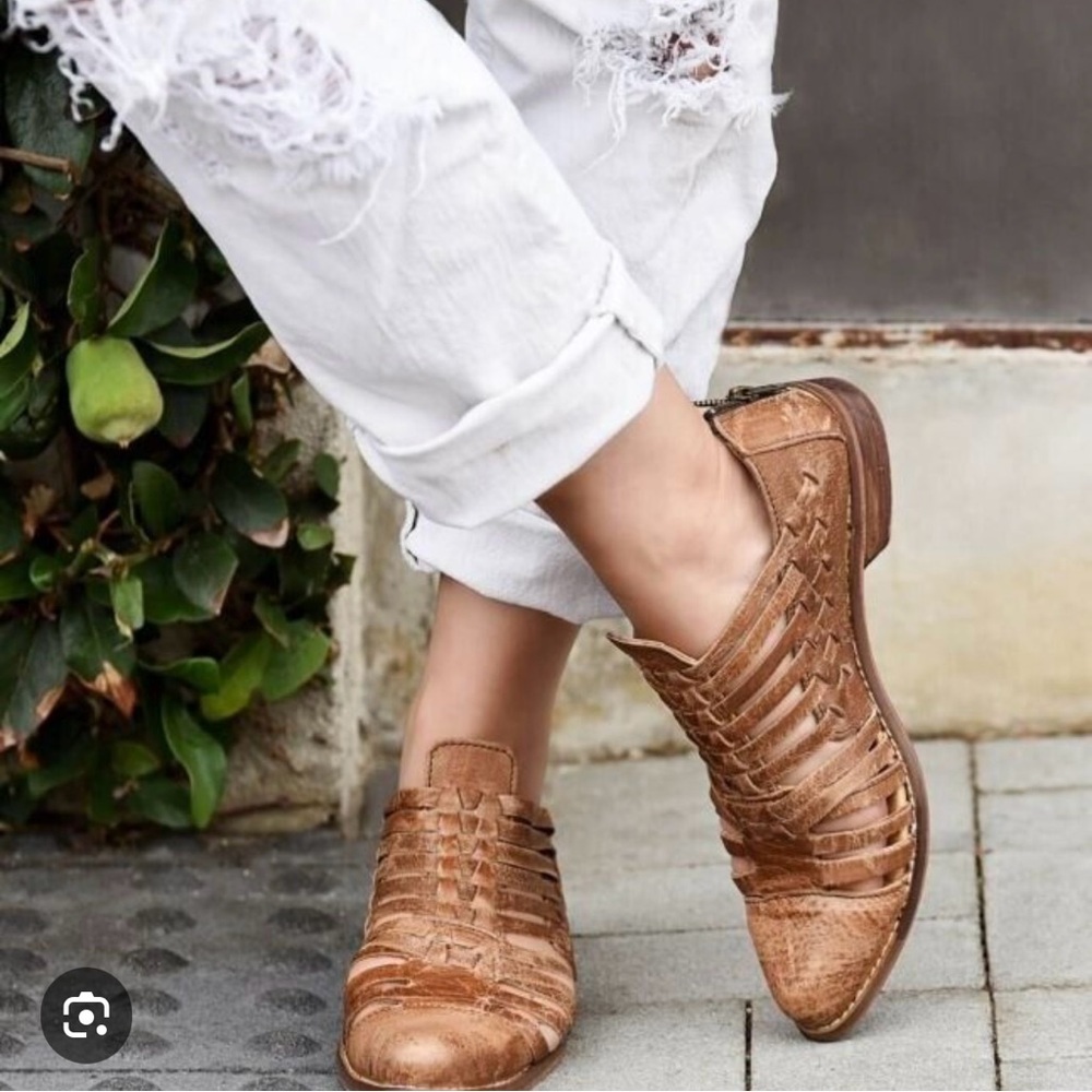 BED STU Las cruces Huarache leather sandals closed toe shoes women’s size 8